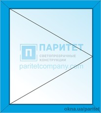 Одностворчатое левое поворотное окно 